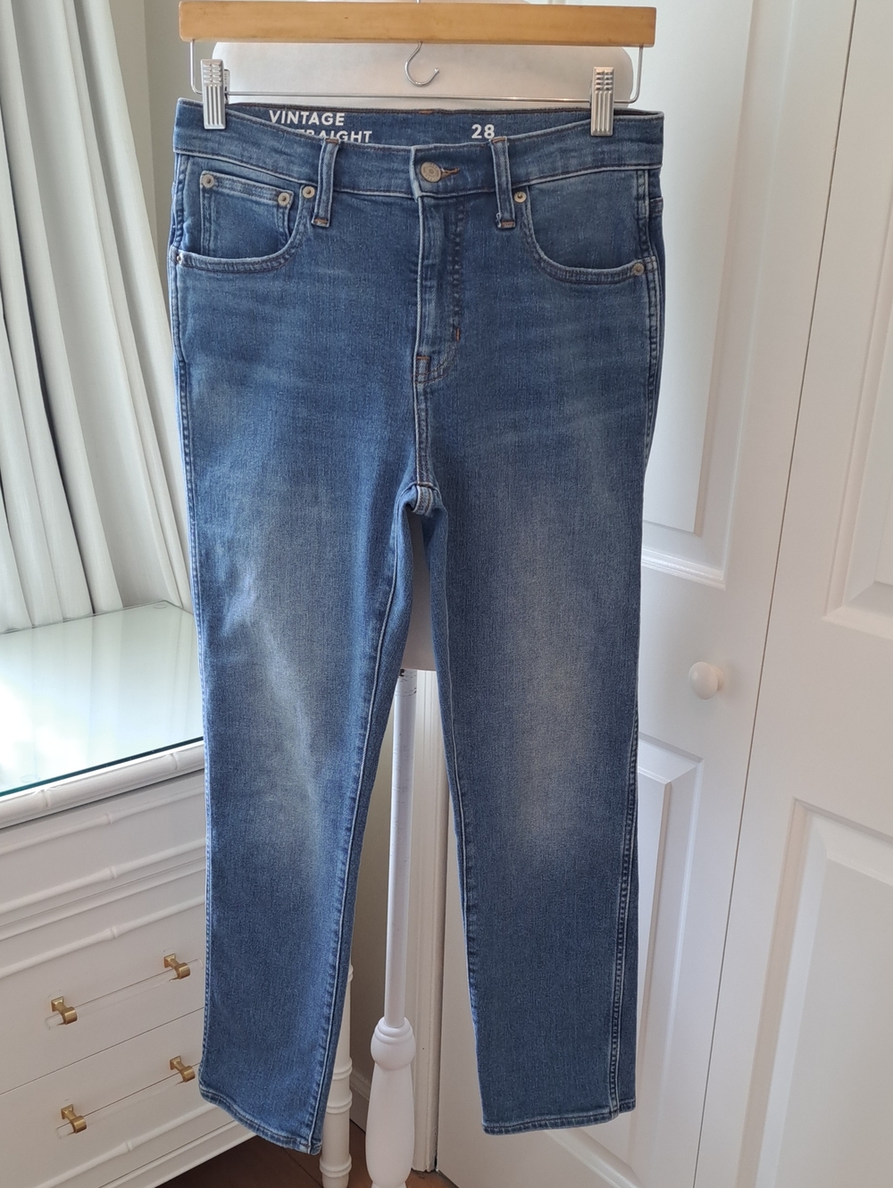 J.Crew Womens Vintage Slim Straight Leg Medium Stretch Wash Ankle Jeans 28